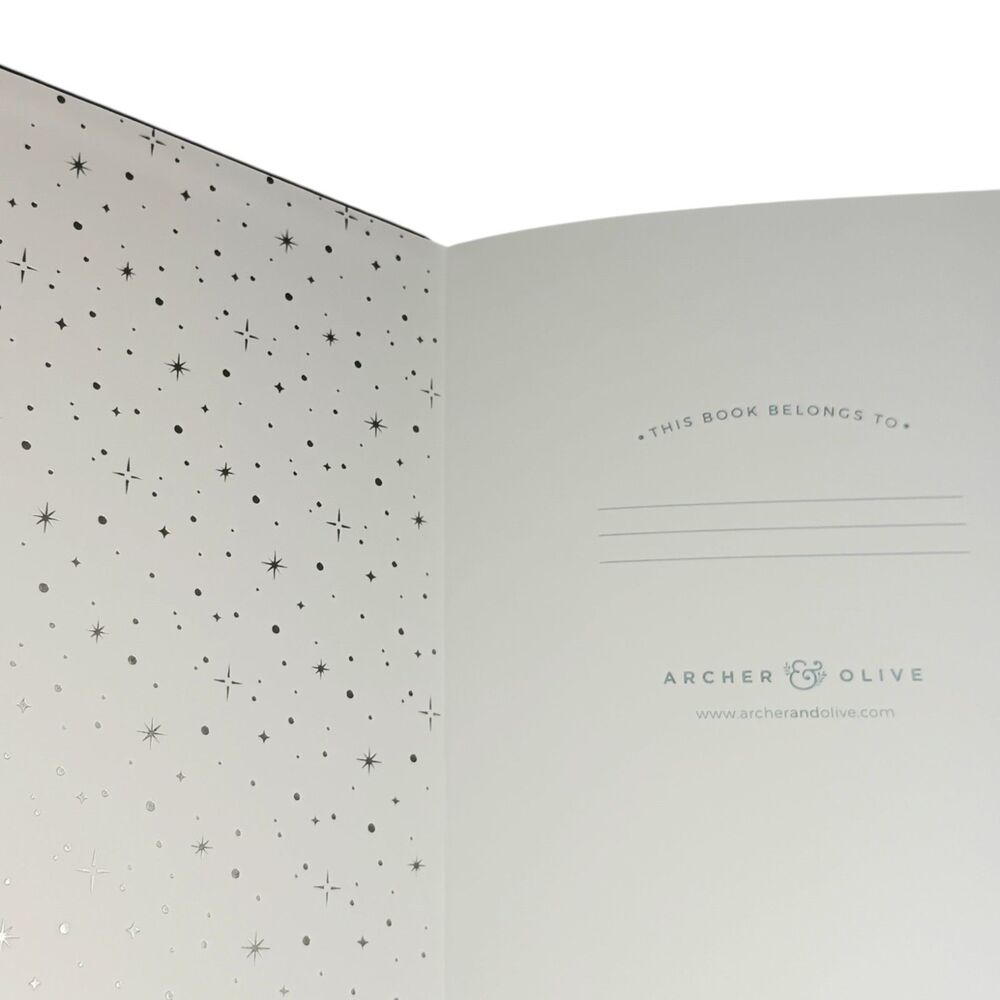 Archer & Olive Haunted Hollow Journal Black W/ Silver Moon & Stars Dot Grid New - Picture 6 of 15